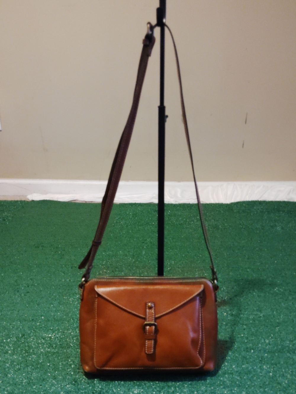 Classic Brown Leather Crossbody Bag - Patricia Nash